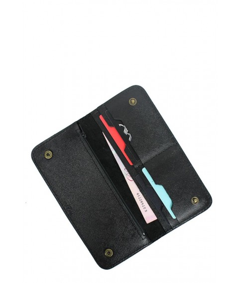 Leather wallet Mark 2 black saffiano