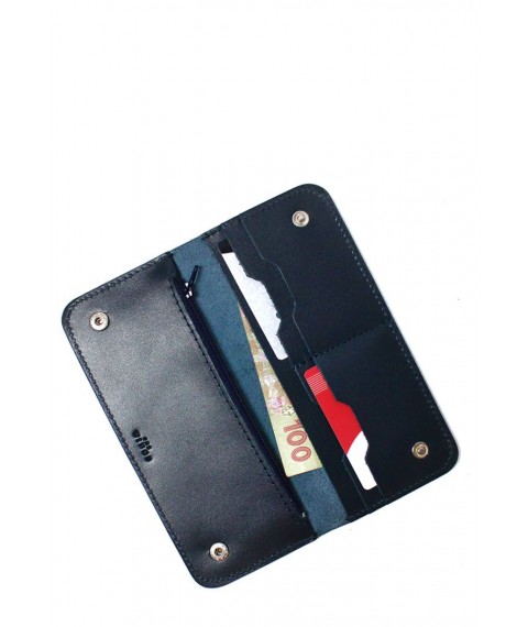 Leather wallet Mark 2 blue