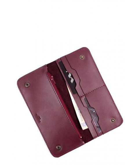 Leather wallet Mark 2 wine