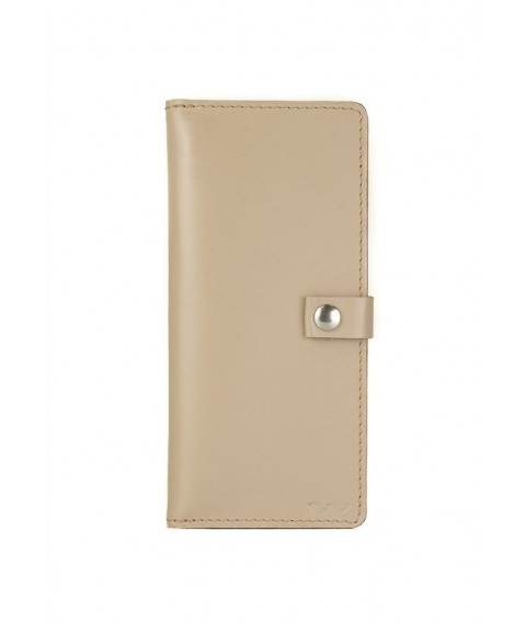 Leather wallet Medium Purse beige