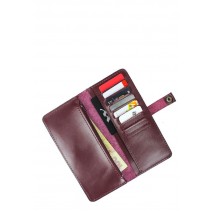 Leather wallet Medium Purse wine