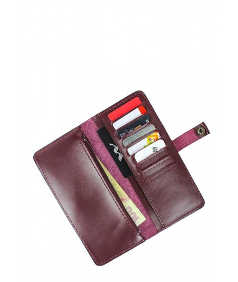 Leather wallet Medium Purse wine