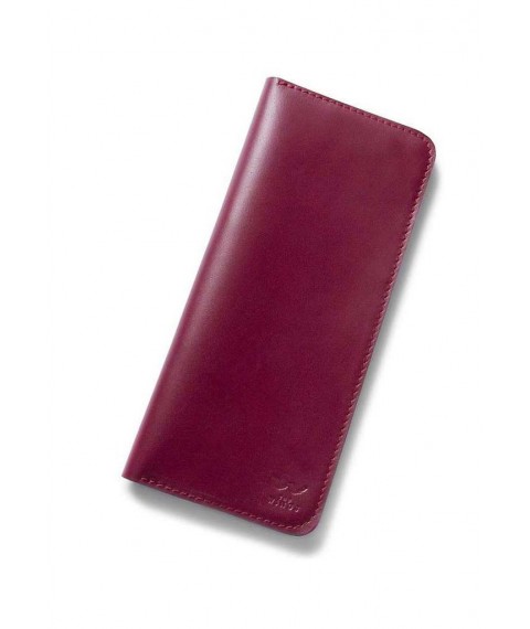 Leather wallet Middle wine