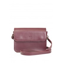 Women's leather mini bag Moment burgundy