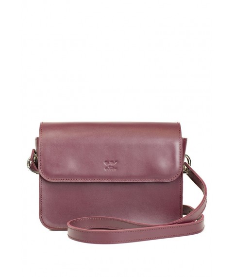 Women's leather mini bag Moment burgundy