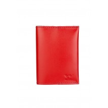 Leather passport cover red