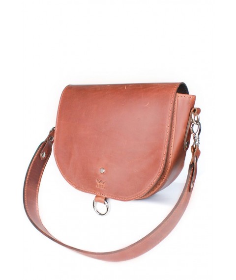 Women's leather bag Ruby L light brown vintage