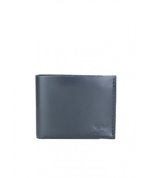 Leather wallet Mini blue