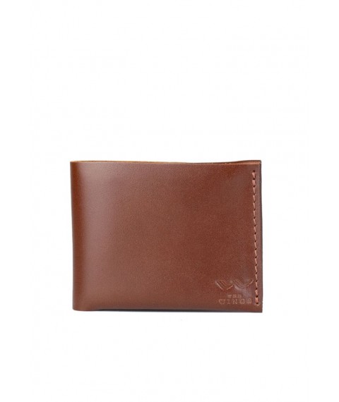 Mini leather wallet light brown