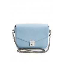 Women's leather handbag Yoko blue flotar