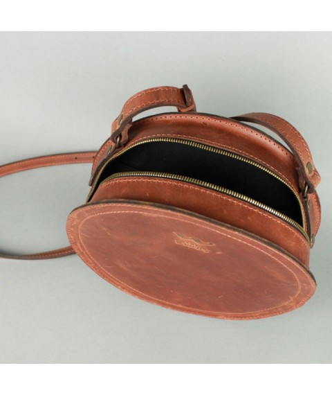 Женская кожаная сумка Amy S светло-коричневая винтажная