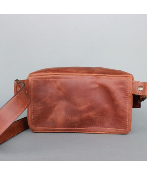 Leather belt bag light brown vintage