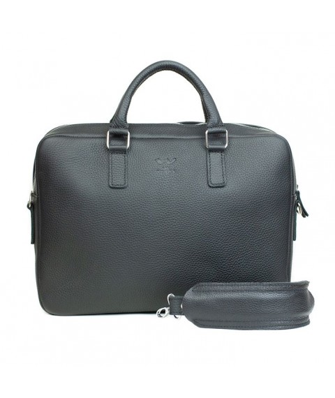 Leather business bag Briefcase 2.0 black flotar