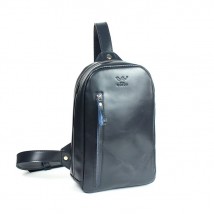 Men's leather Chest bag blue