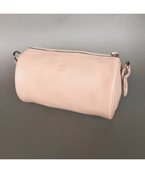 Leather belt bag-crossbody Cylinder powder flotar