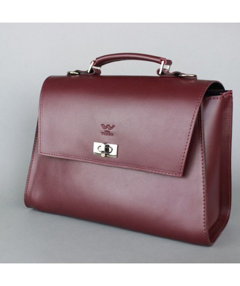 Women's leather bag Classic burgundy