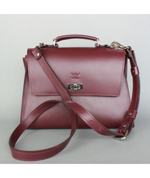 Women's leather bag Classic burgundy