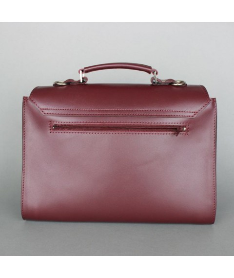 Women's leather bag Classic burgundy