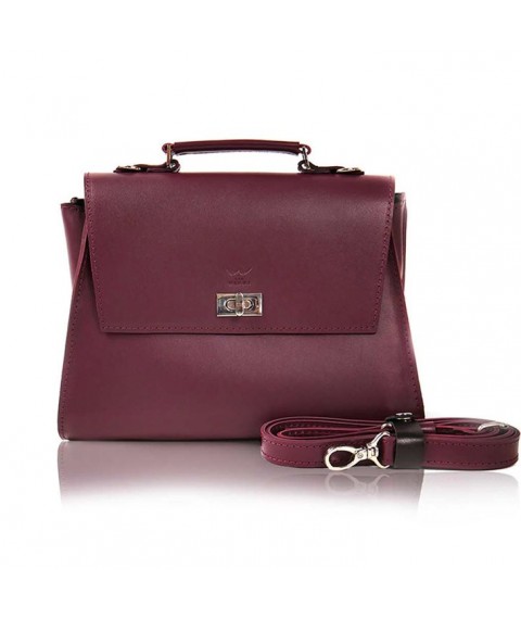 Women's leather bag Classic burgundy