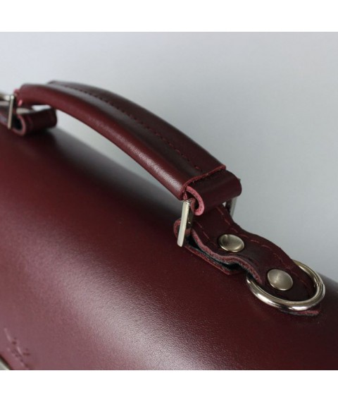 Women's leather bag Classic burgundy