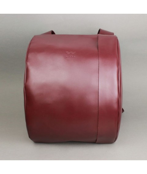 Leather backpack Cloud S burgundy