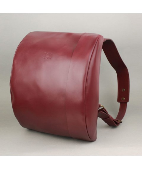 Leather backpack Cloud S burgundy