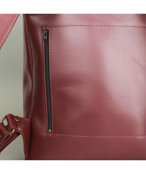 Leather backpack Cloud S burgundy