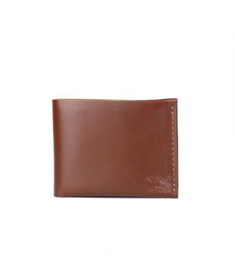 Mini leather wallet light brown