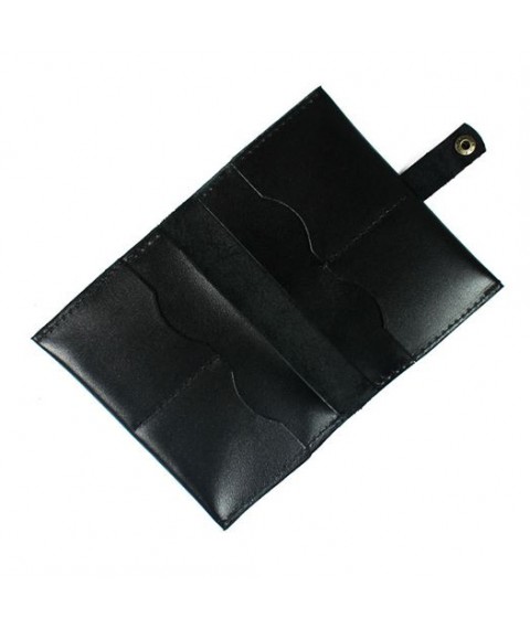 Leather document holder black