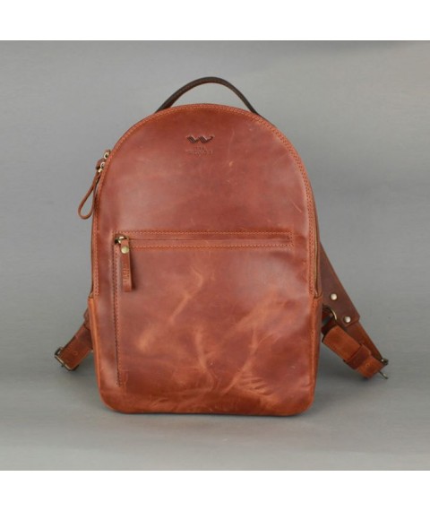 Leather backpack Groove M cognac vintage