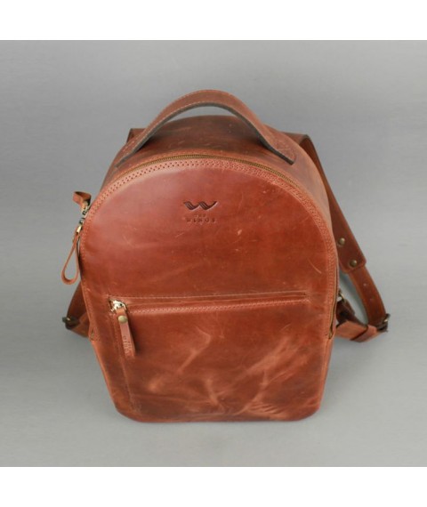 Leather backpack Groove M cognac vintage