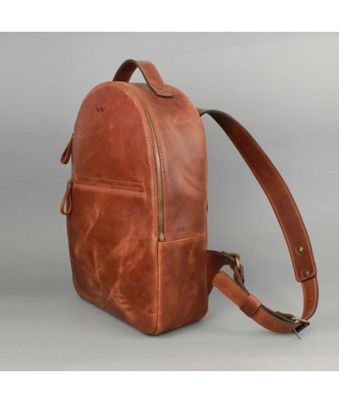 Leather backpack Groove M cognac vintage