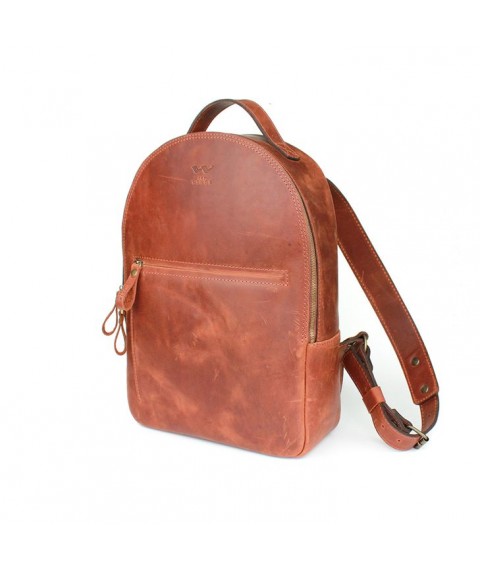 Leather backpack Groove M cognac vintage