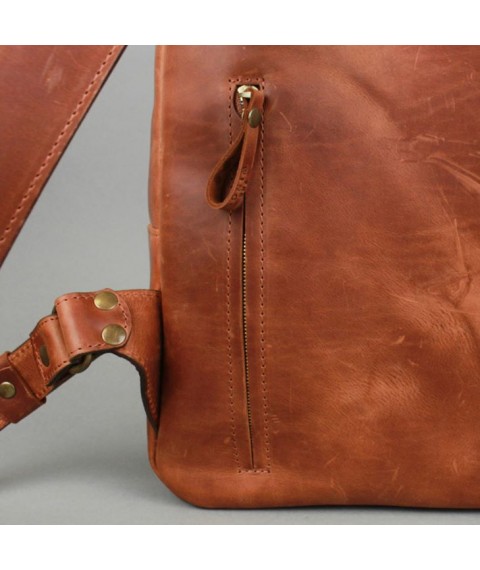 Leather backpack Groove M cognac vintage