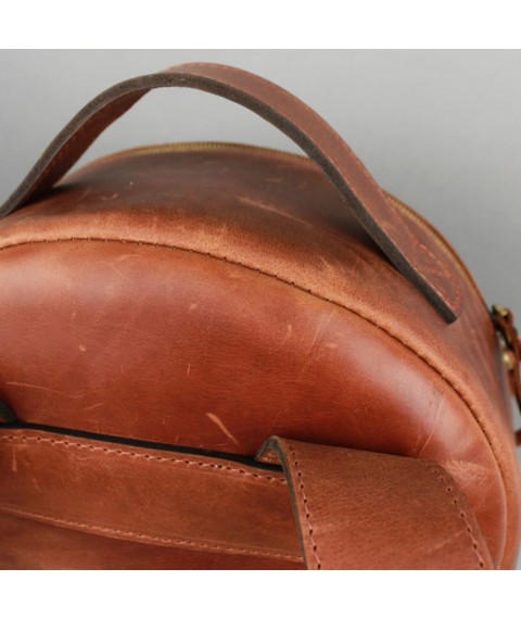 Leather backpack Groove M cognac vintage