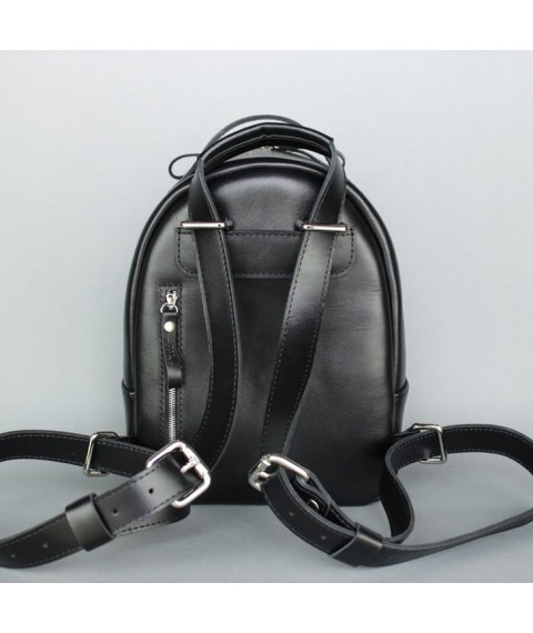 Leather backpack Groove S black