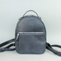 Leather backpack Groove S blue vintage