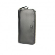 Leather wallet Keeper zip black