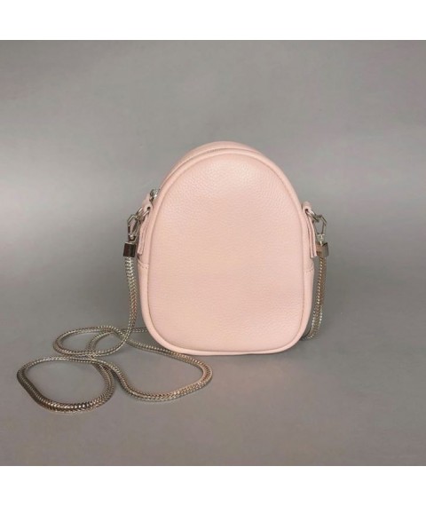 Leather women's mini bag Kroha powder