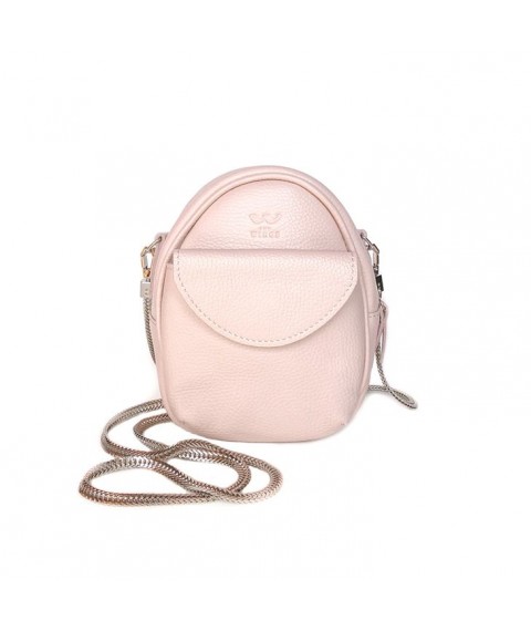 Leather women's mini bag Kroha powder