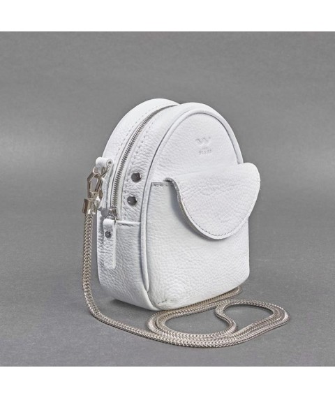 Leather women's mini bag Kroha white flotar