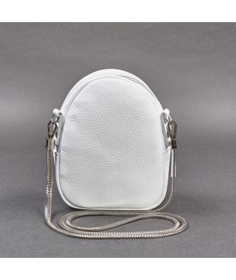 Leather women's mini bag Kroha white flotar