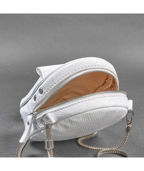 Leather women's mini bag Kroha white flotar