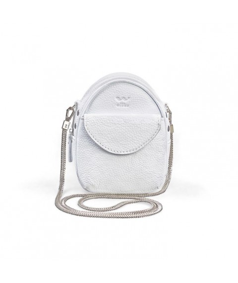 Leather women's mini bag Kroha white flotar