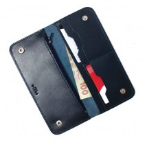 Leather wallet Mark 2 blue