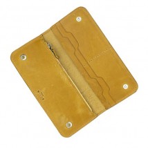 Кожаное портмоне Mark 2 желтый винтаж