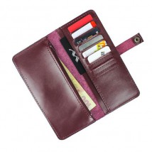 Leather wallet Medium Purse wine