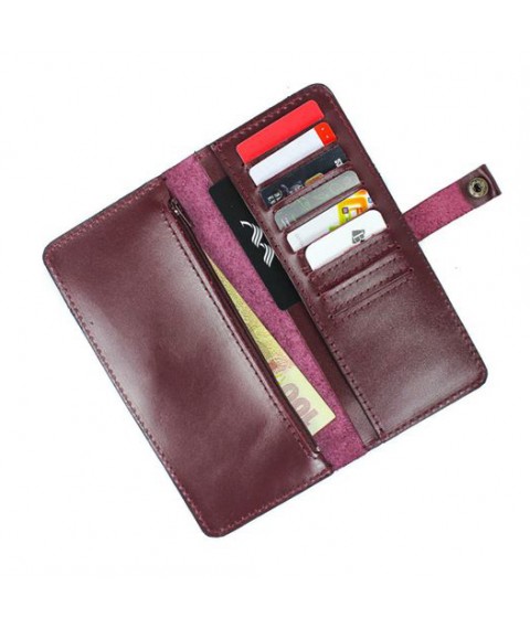 Leather wallet Medium Purse wine