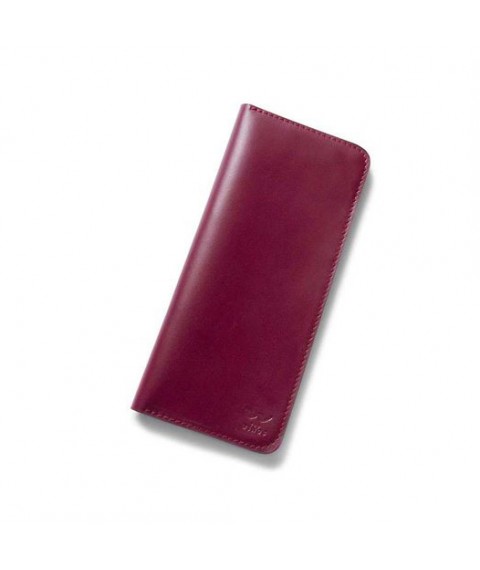 Leather wallet Middle wine