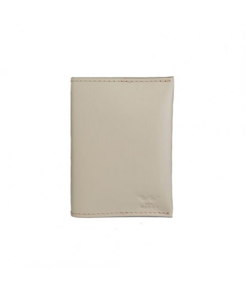 Leather passport cover beige